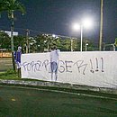 Torcedores fizeram protesto contra o técnico Roger Machado e o momento ruim do Bahia