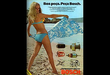 A publicidade da Bosch também aderiu a mulher objeto