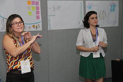 Lucenir Gomes e Iracema Marques conduziram workshop