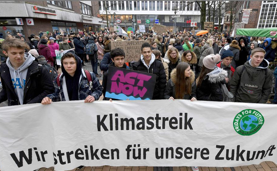 Marcha em Elmshorn, Alemanha.