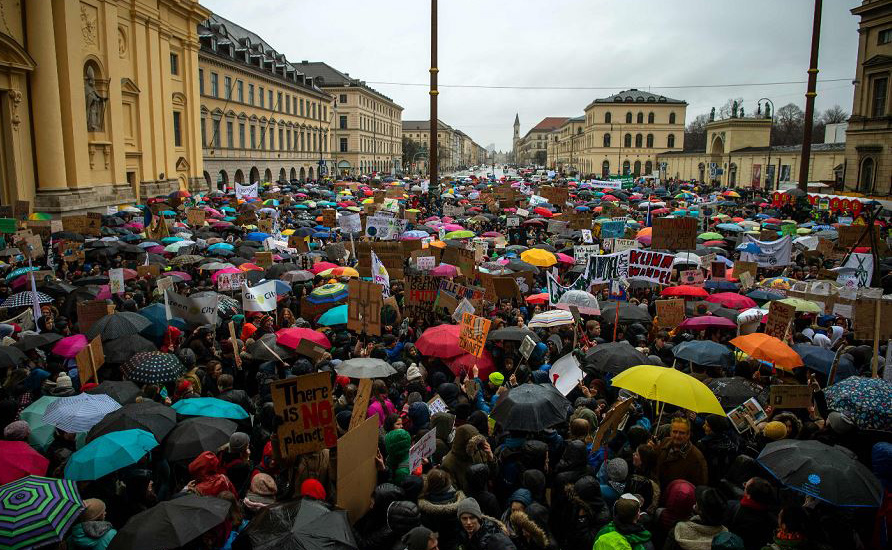 Guarda-chuvas em Munique, Alemanha. 