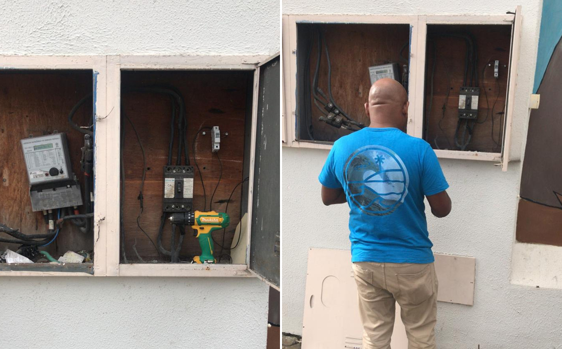 ApÃ³s roubo de fiaÃ§Ã£o, eletricista trabalha para restabelecer energia em creche