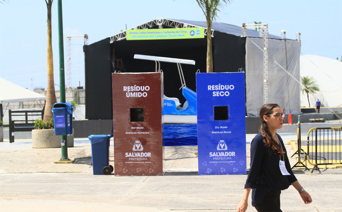 Separação de resíduos na Cidade do Clima