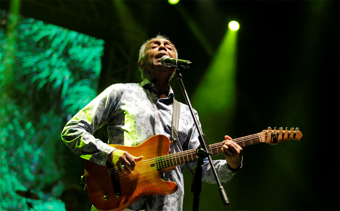 Gilberto Gil se apresentou durante o evento