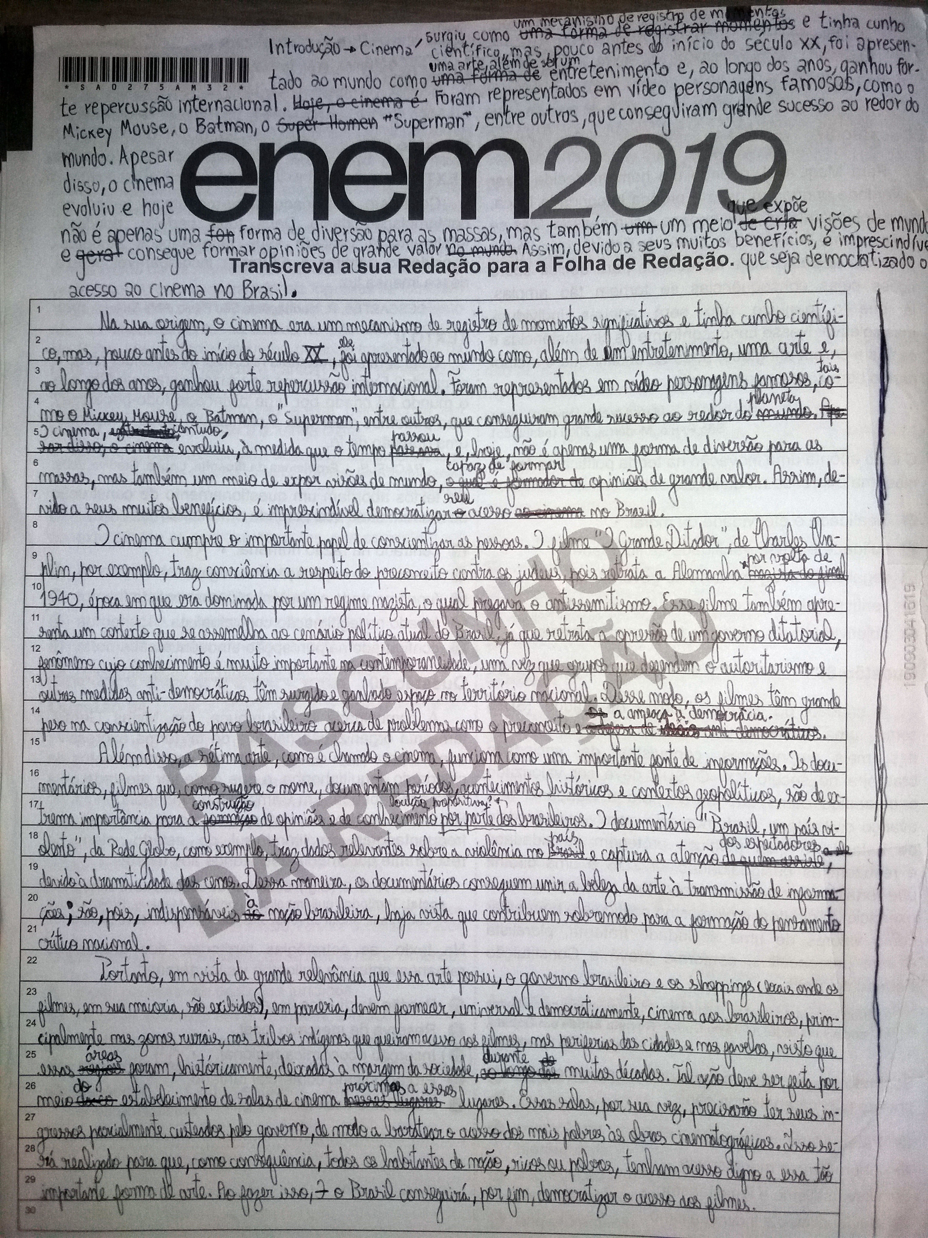 Exemplos De Redação Nota Mil Enem Novo Exemplo 8110