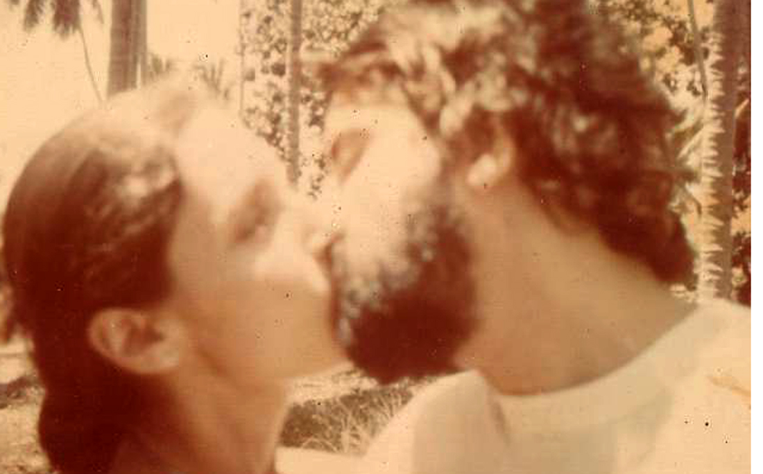 André Setaro e a segunda esposa Ediane do Monte em férias no Ceará, em 1978.